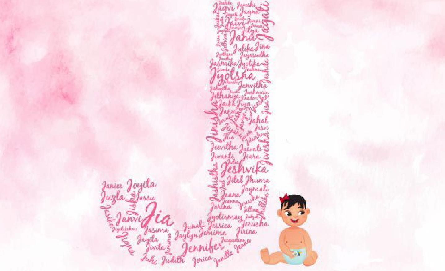 Baby Girl Names Starting With J J Alphabet Letter Name For Baby Girl