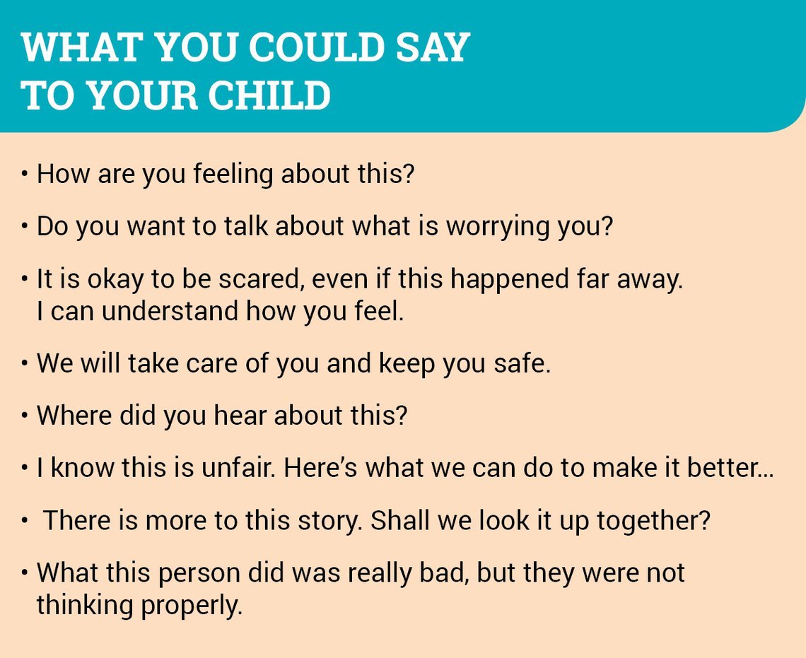 Helping your child cope with bad world news Helping your child cope with bad world news