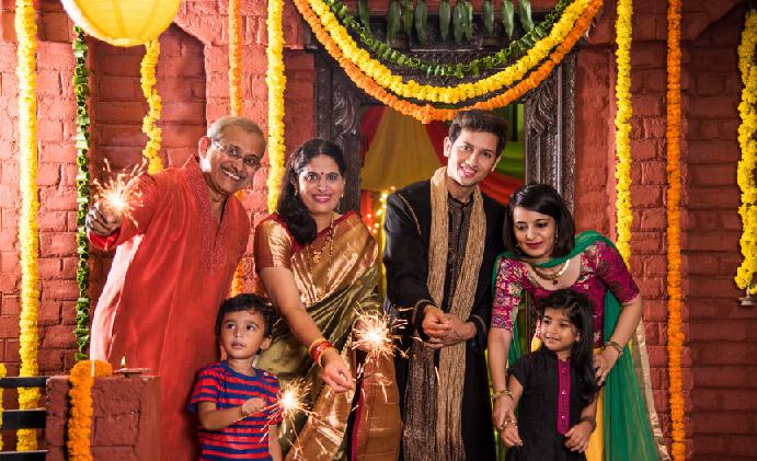 essay on diwali celebration with family