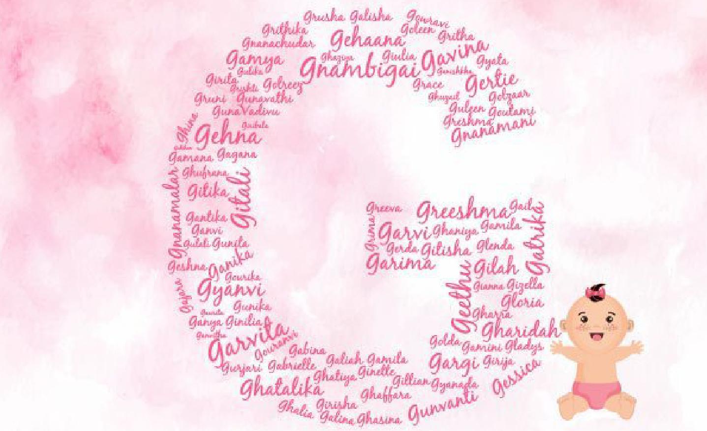 Baby Girl Names Starting With G G Alphabet Letter Name For Baby Girl