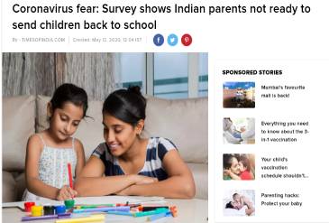 Coronavirus fear: Survey shows Indian parents not ready to send children back to school