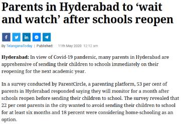 Parents in Hyderabad to ‘wait and watch’ after schools reopen